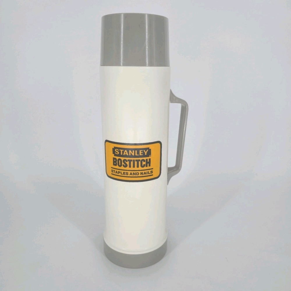 Vintage Stanley Bostitch Invicta Thermos Bottle Brazil Staples Nails Promo